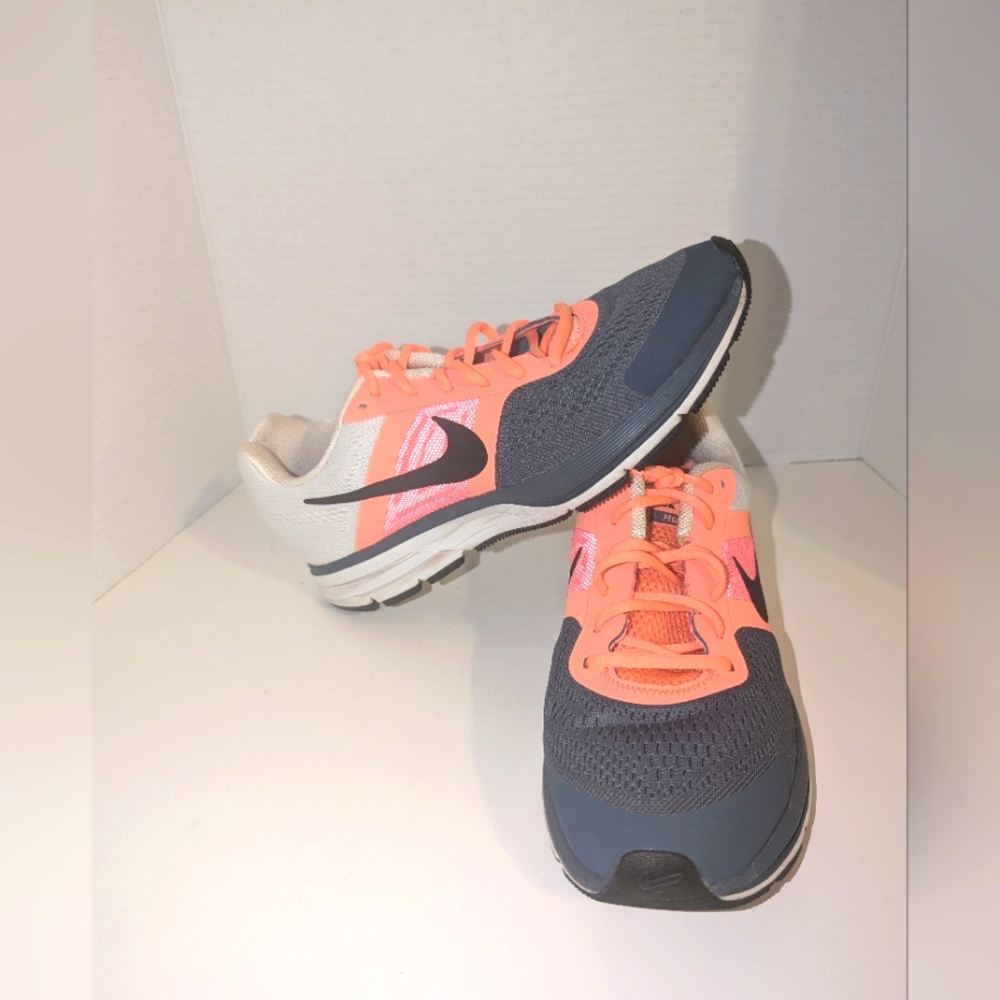 Nike Pink and Orange Sneakers Athletic Style